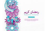 Ramadan Kareem holiday background.