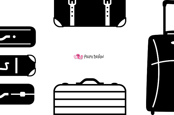 Luggage SVG in Objects - product preview 3
