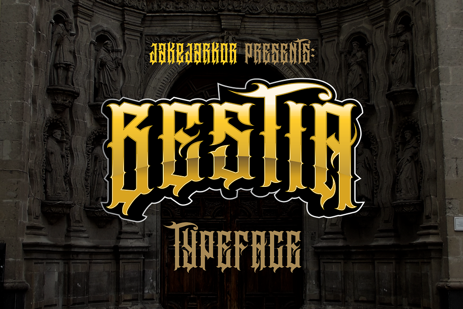 BESTIA in Blackletter Fonts - product preview 8