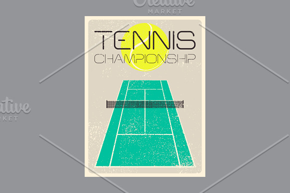 Set of tennis vintage posters. in Illustrations - product preview 1