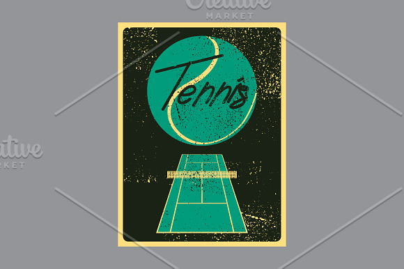 Set of tennis vintage posters. in Illustrations - product preview 4