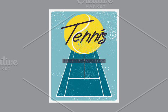 Set of tennis vintage posters. in Illustrations - product preview 6