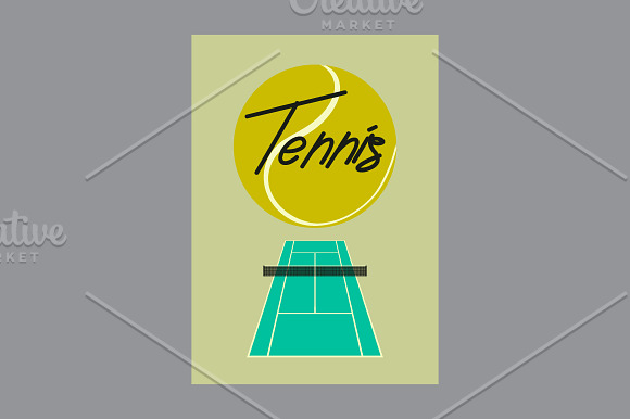 Set of tennis vintage posters. in Illustrations - product preview 7