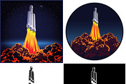 Space rocket launch mini Set