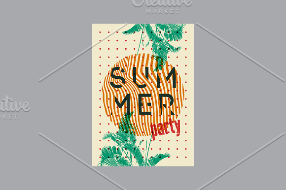 Summer Party geometrical posters. in Illustrations - product preview 6