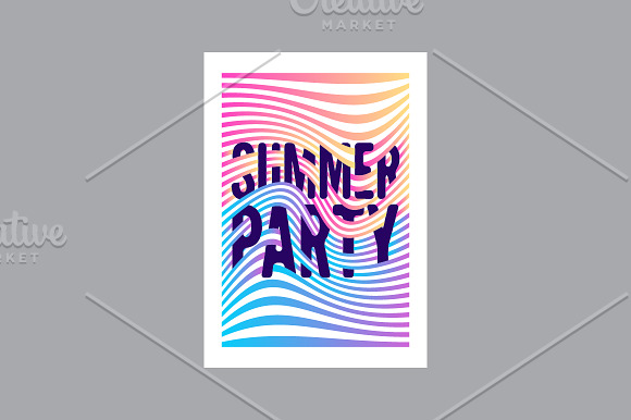Summer Party geometrical posters. in Illustrations - product preview 10