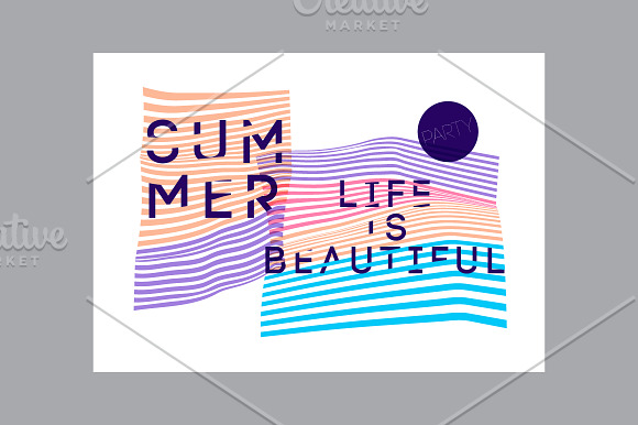 Summer Party geometrical posters. in Illustrations - product preview 11