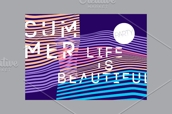 Summer Party geometrical posters. in Illustrations - product preview 12