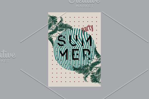 Summer Party geometrical posters. in Illustrations - product preview 14