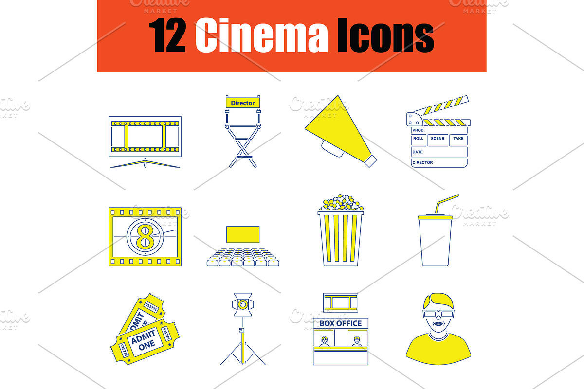 Cinema icon set in Icons - product preview 8