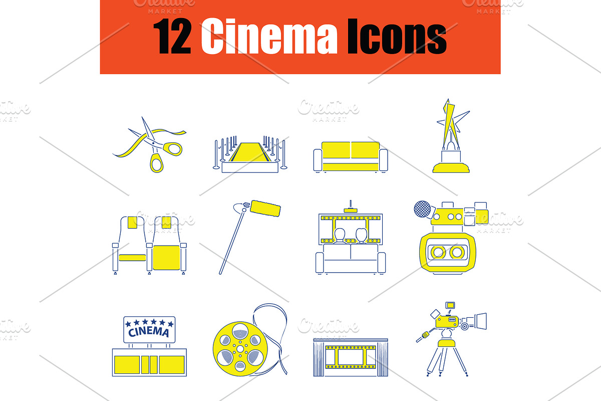 Cinema icon set in Icons - product preview 8