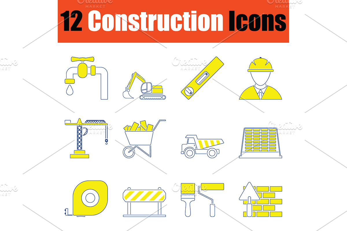 Construction icon set in Icons - product preview 8