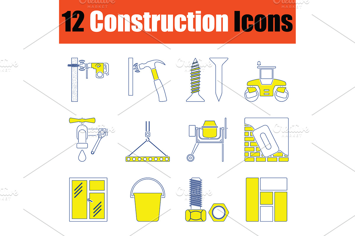 Construction icon set in Icons - product preview 8