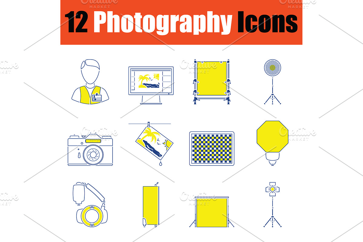 Photography icon set in Icons - product preview 8