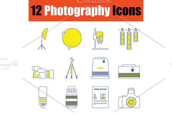 Photography icon set