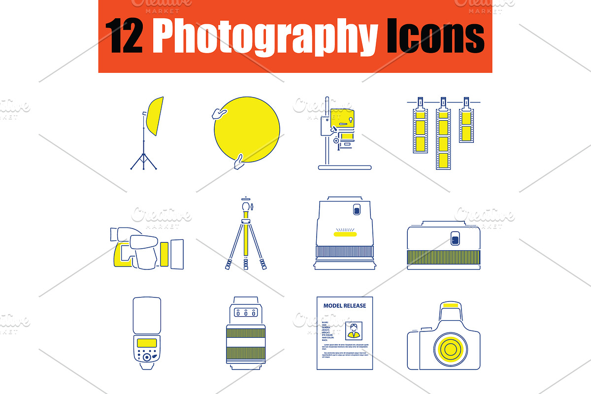 Photography icon set in Icons - product preview 8