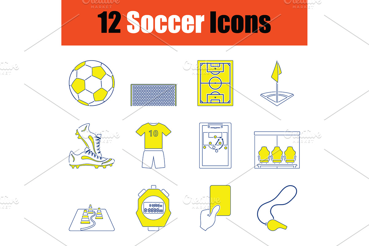 Football icon set in Icons - product preview 8