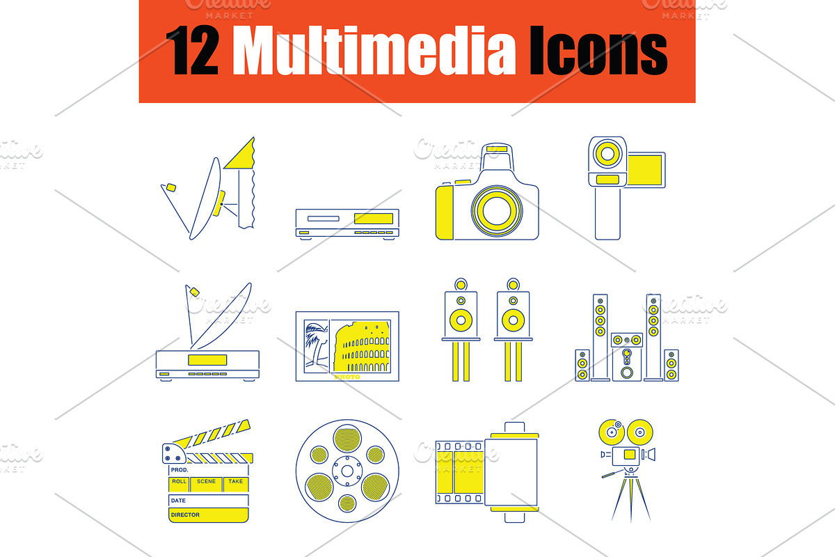 Multimedia  icon set in Icons - product preview 8