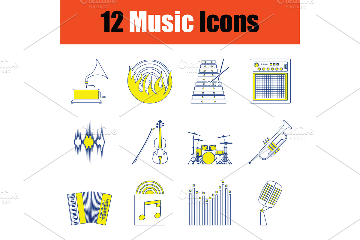 Music icon set in Icons - product preview 8
