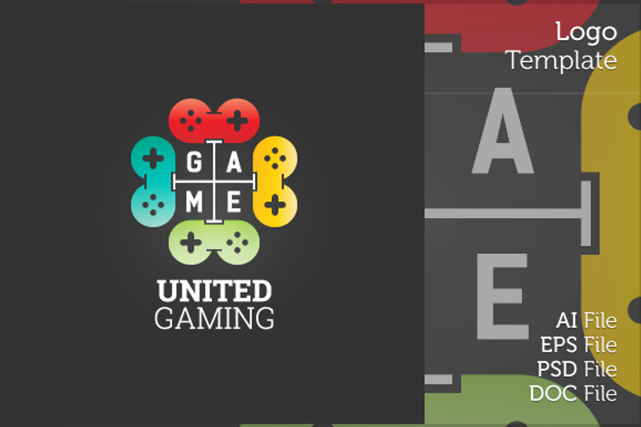 United Gamers Logo Symbol in Logo Templates - product preview 8