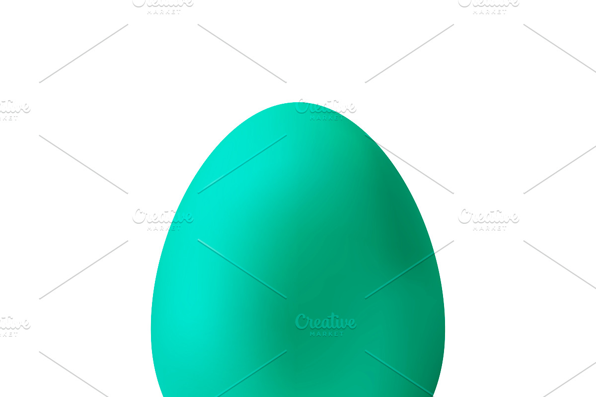 Green easter egg in Objects - product preview 8