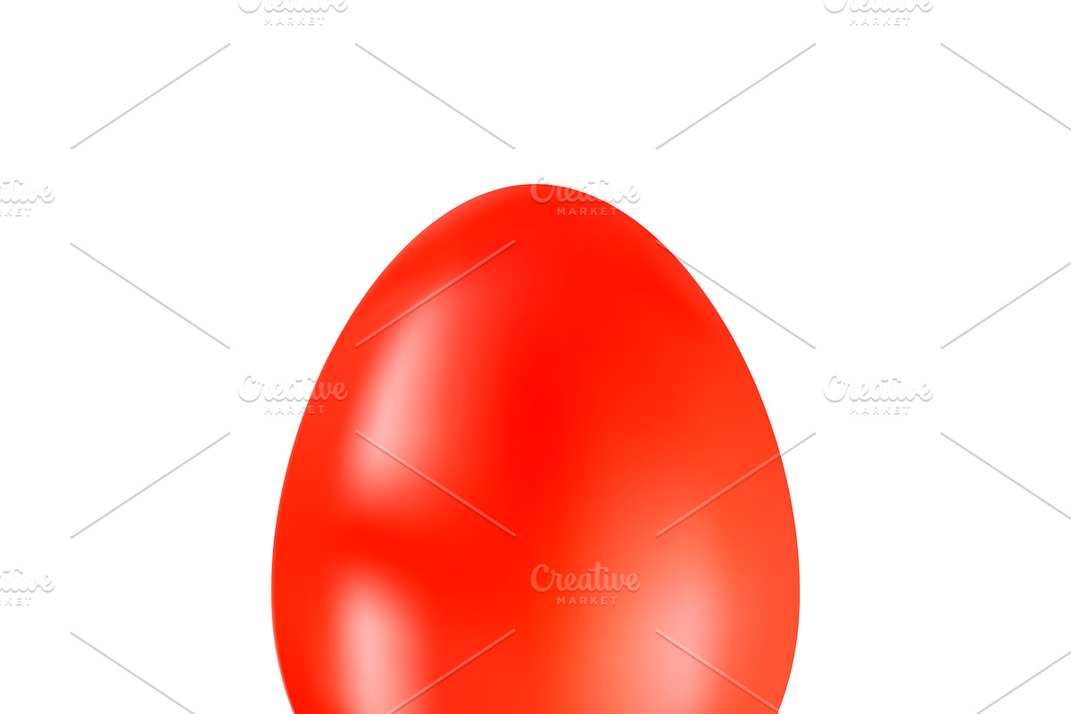 Red Easter Egg in Objects - product preview 8