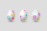 Vector Easter eggs in realistic 3d