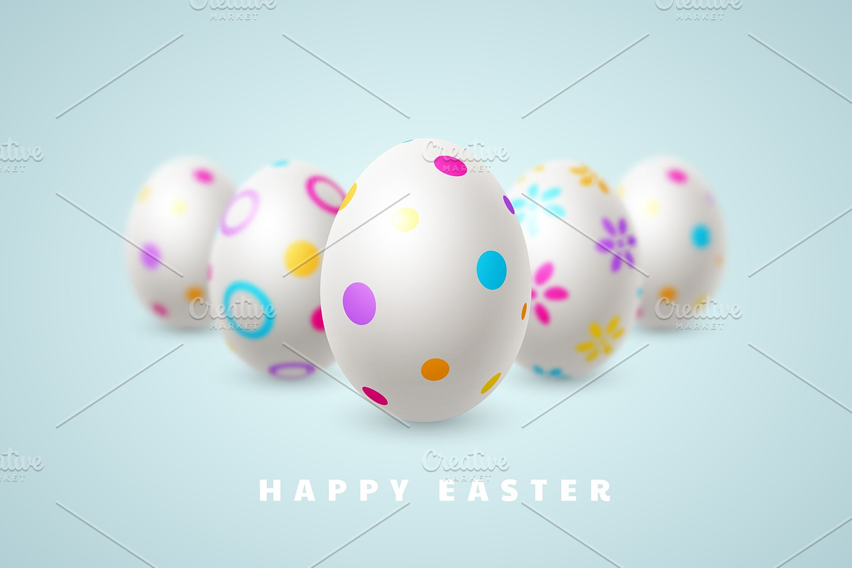 Happy Easter holiday background. in Objects - product preview 8
