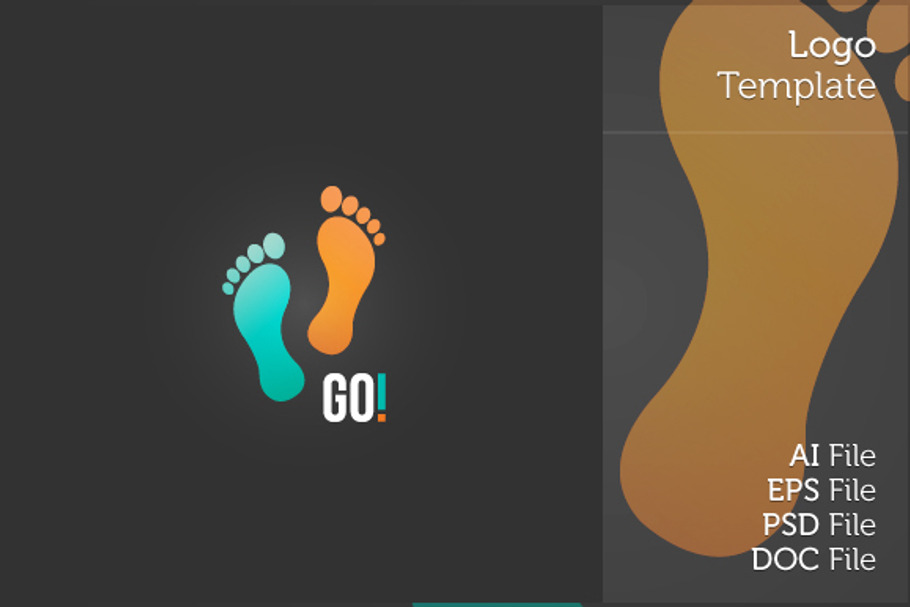 Footsteps Logo Symbol in Logo Templates - product preview 8
