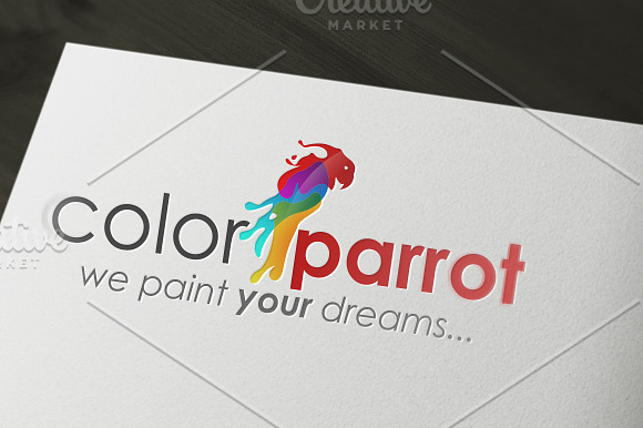 Color Parrot - We Paint Your Dreams in Logo Templates - product preview 1