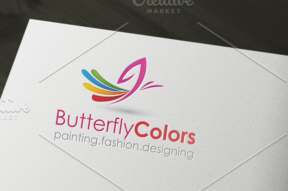 Butterfly Colors Logo in Logo Templates - product preview 1