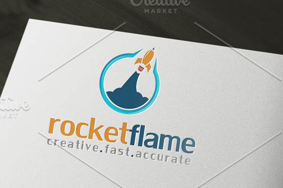 Rocket Flame Creative Fast Accurate in Logo Templates - product preview 1