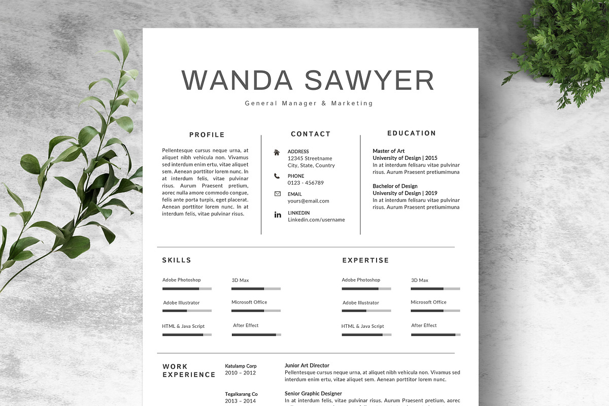 Clean CV - Resume Template in Letter Templates - product preview 8
