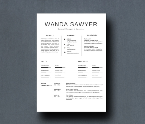 Clean CV - Resume Template in Letter Templates - product preview 1