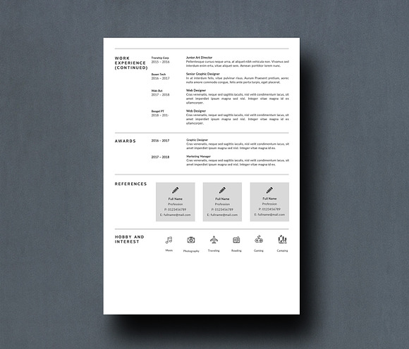 Clean CV - Resume Template in Letter Templates - product preview 2