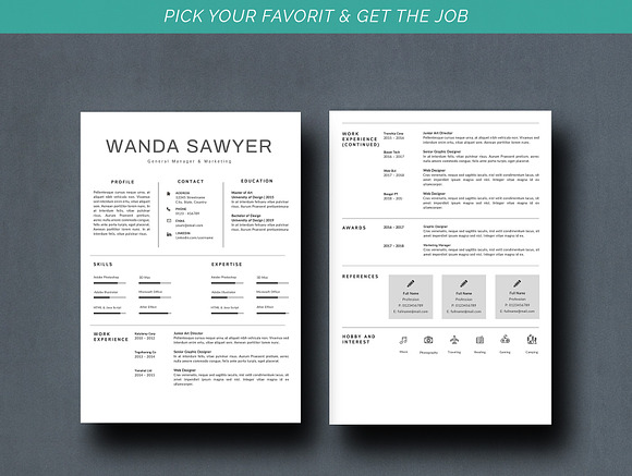 Clean CV - Resume Template in Letter Templates - product preview 3