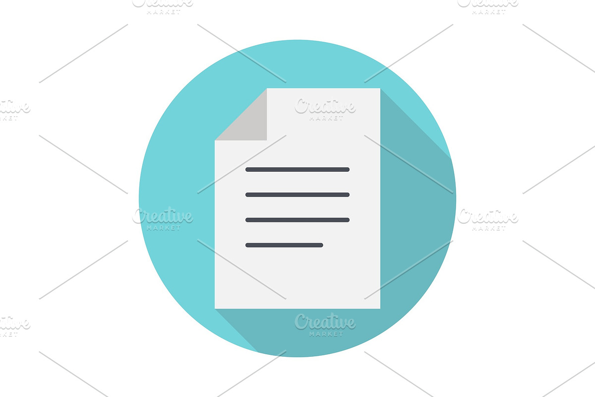 Document flat icon in Icons - product preview 8