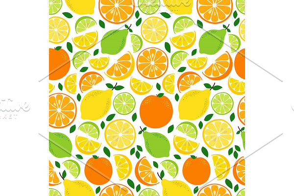 Cute Seamless Pattern with Fresh