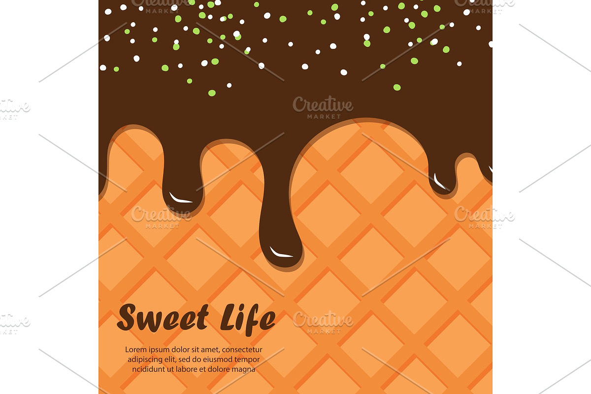 Wafer and chocolate vector in Graphics - product preview 8