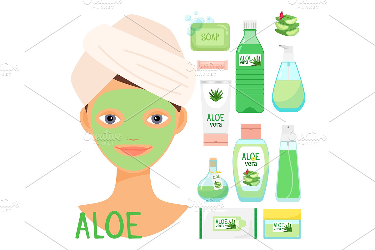 Beauty treatments with organic aloe in Graphics - product preview 8