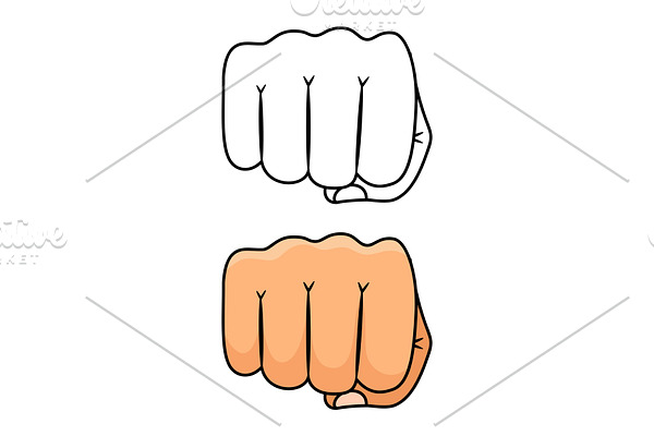 Fist punch vector illustration