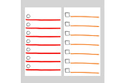 To do list page vector templates