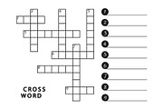 Black and white crossword vector