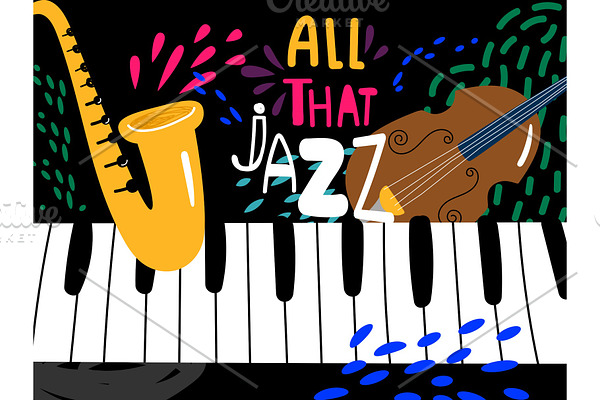 Jazz piano poster. All that jazz