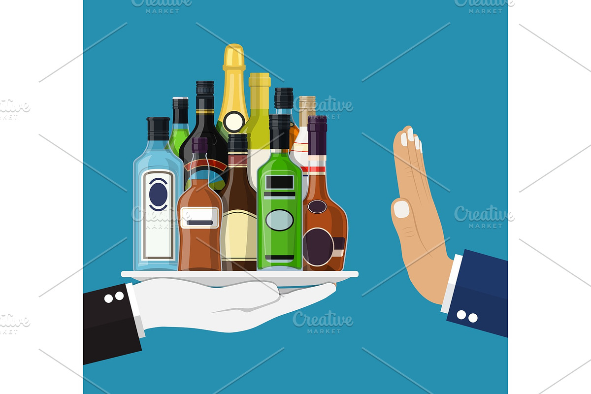 Alcohol abuse concept in Illustrations - product preview 8