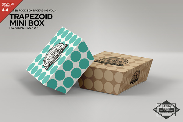 Trapezoid Mini Boxes Mockup