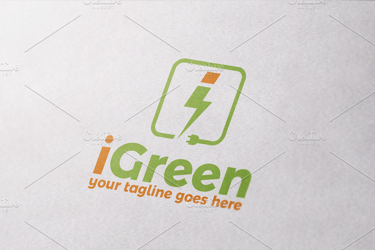 iGreen Electric Energy Logo in Logo Templates - product preview 8