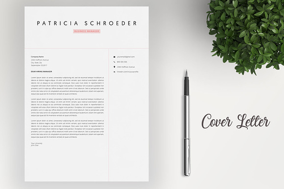 Resume Template / Cover Letter in Resume Templates - product preview 3