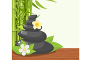 Bamboo and stones - spa background