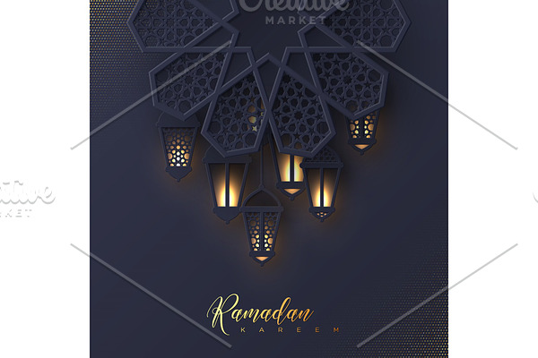 Ramadan Kareem greeting card.